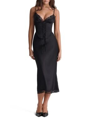 HOUSE OF CB Salma Satin Slipdress without corset